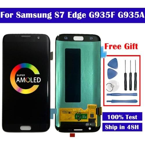 SUPER AMOLED For SAMSUNG Galaxy S7 Edge Display G935F G935A G935FD LCD Display With Touch Screen Digitizer Assembly