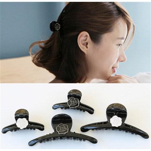 Women Camellia Acrylic Claws Hairpins Hair clips Fashion Korean Lady Girl Head wear Accessories Wholesale Adult Gift
