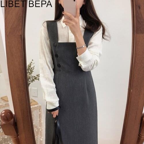 New 2021 Summer Autumn Womens Dresses Sleeveless Fashionable Elegant Split Vintage High Waist Lady Wild Long Dresses DR1865