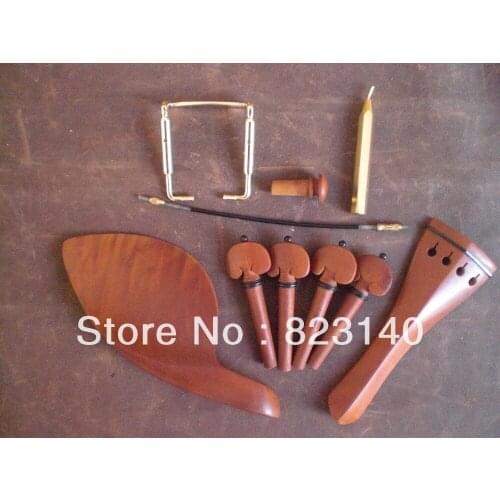 1 Set JUJUBE Violin Fitting B TYPE 4/4 with 1 PC tail guts and 1 PC GOLD Chin Rest Screw and 1 PC Chin Rest Key GOLD Color