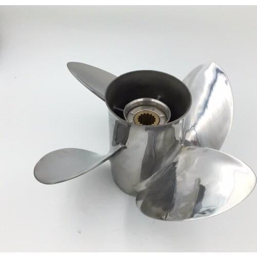 4 Blade 13x19 for hidea Propellers STAINLESS STEEL Propeller fit hidae 60-115 hp engine cheap boat motors outboard propeller