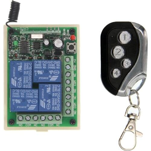 DC12V/24V Four-Way Wireless Remote Control Switch to Control Industrial Equipment, Lamps, Elevators, Motors, Forward And Reverse