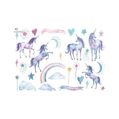 5pcs/lot ream unicorn kawaii notebook stickers decorations DIY Manual stickers School office teaching scrapbooking gift Diary