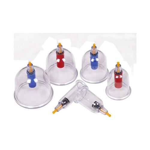 6pcs Chinese Traditional Magnet Therapy Vacuum Cupping Device Body Massage Thickening Medical Massage Relaxation Pain Relieve