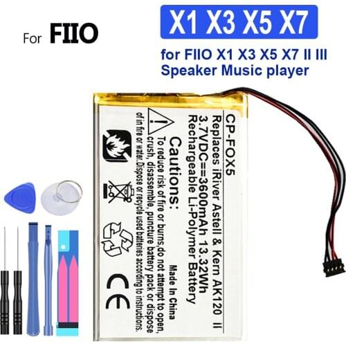 3500mah Battery for FIIO X1 X3 X5 X7 II III Speaker Music Player