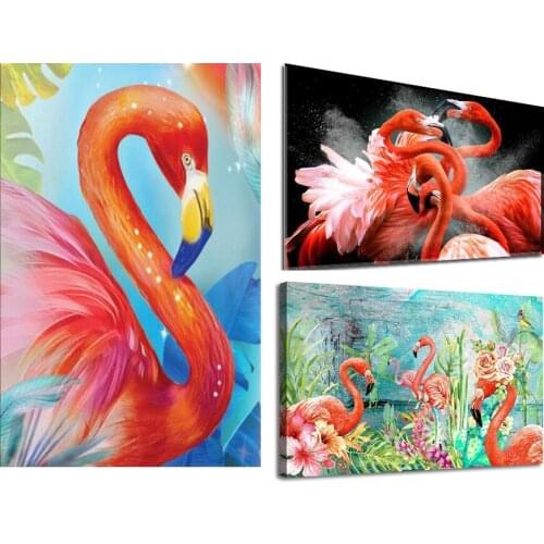 Full Drill Diamond Painting Flamingo 5D Diamond Embroidery Animal New Arrival Mosaic Home Decor Gift