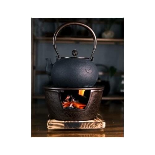 Cast iron charcoal barbecue grill table BBQ mini ​outdoor portable tea cooker heating stove candle holder Aromatherapy stove 11