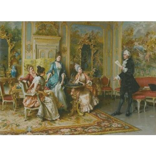 Afternoon Amusement lady Cross Stitch Kits Needlework Crafts 14CT Unprinted Embroidery Top Quality Counted DIY Oil Painting