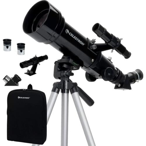 Celestron 21035 Travel Scope 70 Portable Refractor Telescope Kit with Backpack, Black Objective lens diameter 70 Millimetres