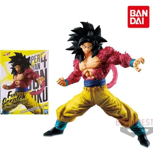 Bandai Dragon Ball Anime Figure GT Full Scratch Super Saiyan 4 Son Goku Genuine Model Collection Decoration Children Toy