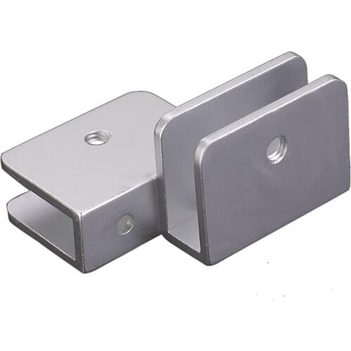 Sleek Alumimum Rectangular Shape Glass Clamp Glass Shelf Clamp Clip Holder Protector Will hold 8 to 10mm glass