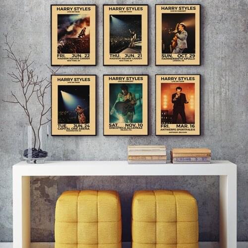 Harry Style World Tour Live Kraft Paper Painting Art Poster Wall Picture Home Decor Posters And Prints Room Decor