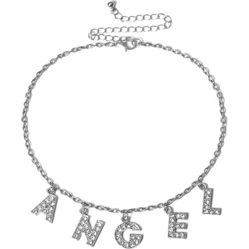 Fashion Cute Minimalist Initial Letter Necklaces For Women Vintage A-Z Letter Pendant Necklace Gold Chain Chokers Custom Jewelry