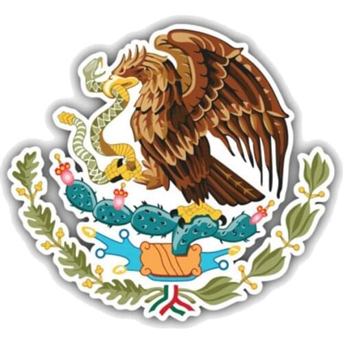 New Funny Mexico Coat of Arms Motorcycle Decals Car Sticker Cover Scratches Waterproof Bumper Window Pvc 13CM X 13CM