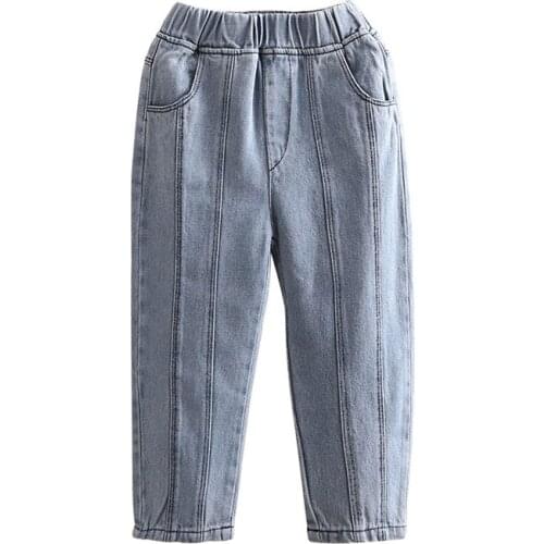 2 3 4 5 6 7 8 Years Girls Jeans Casual Solid Color High Quality Denim Pants for Girl Spring Autumn Trousers 2020 Children Pants