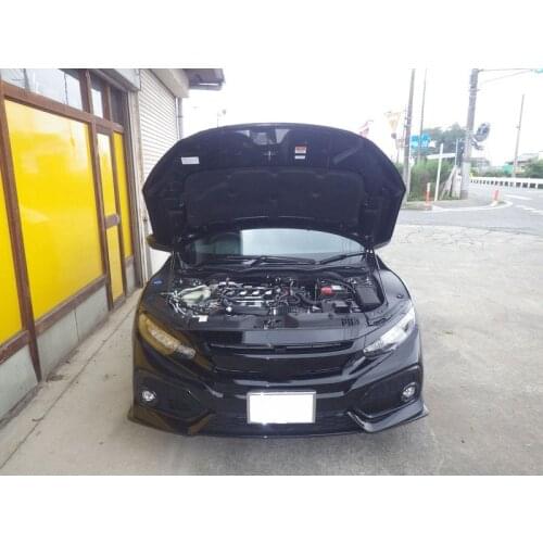 For 2015-Honda Civic hatchback FK7 Front Bonnet Hood Modify Gas Struts Carbon Fiber Spring Damper Lift Support Absorber