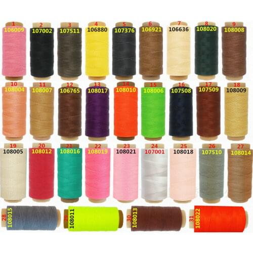 Flat Cord Waxed Thread Spool Hand Stitch Leather Sewing Threads Jewelry Making Bracelet Thread 250 Meters 16 Threads 0.8mm