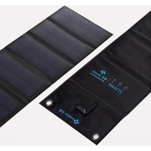MS9 Portable Solar Charger Waterproof Foldable Solar Charging Panel IPX4 Camping Sun Power Phone Charger for Outdoor Use IPX4