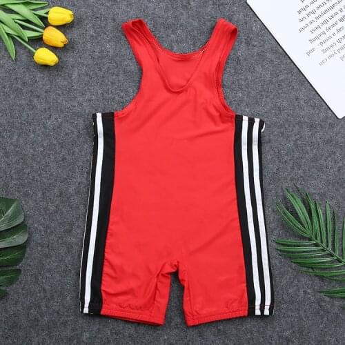 Professional Coverall Training Competition Freestyle Wrestling Suit High Elastic Spandex Kids Adult Gymnastics Wrestling Suit