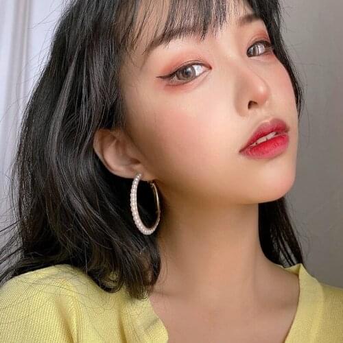 Luxury Gold Plated Hoop Earrings for Women Simple Classic Loop Earring Metallic Versatile Style Dance Party Female Brincos