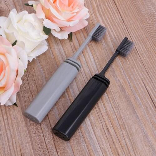 Y1UF Bamboo Charcoal Foldable Travel Camping Outdoor Toothbrush Oral Care