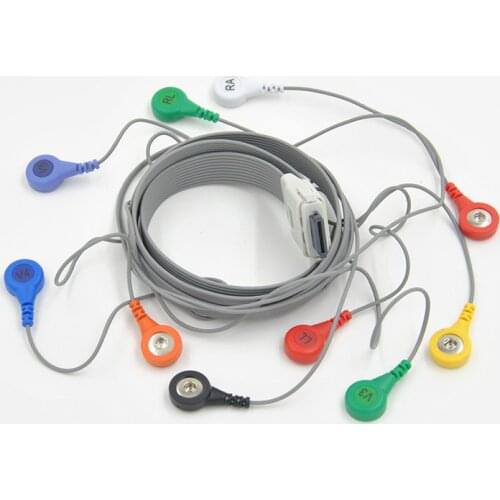 Compatible with Edan Holter ECG Machine the 10-lead holter cable,AHA or IEC,Exercise EKG cable