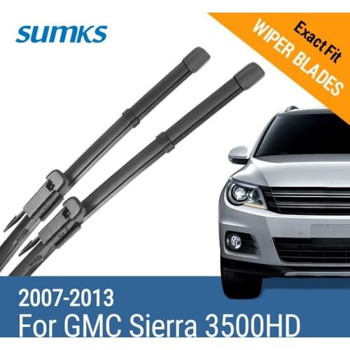 SUMKS Wiper Blades for GMC Sierra 3500 HD 22"&22" Fit Pinch Type Arms 2007 2008 2009 2010 2011 2012 2013