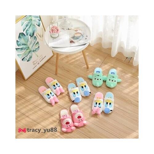 Disney Donald Duck Aliens Anime Figures Cartoon Product Cosplay Accessories Plush Slippers Warm Gifts Unisex