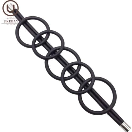 UKEBAY New Round Rubber Bracelets For Women Charm Bangles Black Chain Rope Goth Accessories Vintage Jewelry Party Festival Gifts