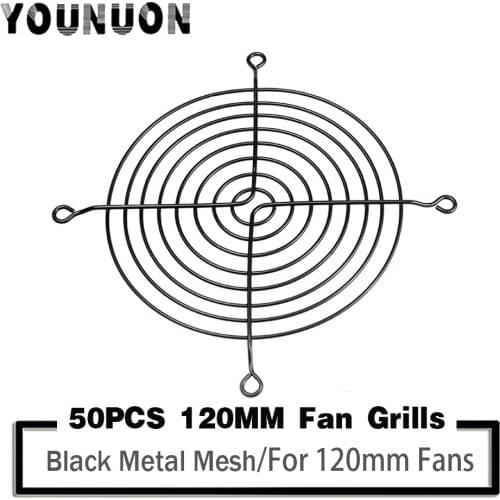 50 Piecces 120mm PC DC Fan 120mm 12cm Black Tone CPU Grill Protector Metal Finger Guard