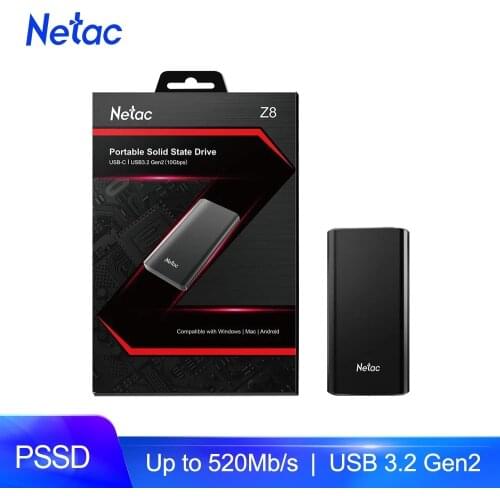 Netac External SSD 500gb 1tb Portable Solid State Drive HDD 250gb 2tb SSD Hard for Laptop Desktop with Type-C USB 3.2
