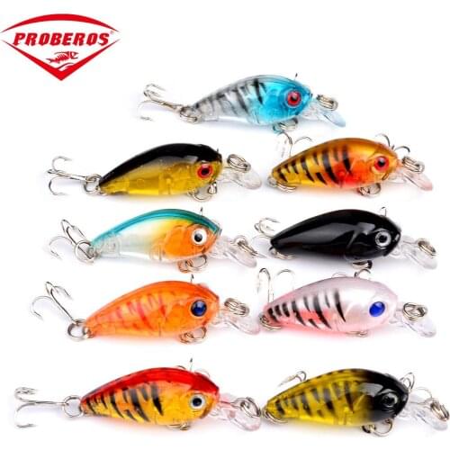 Weimostar 3D eyes 4cm/4.5g Minow Fishing Lures Artificial Hard Fishing Baits Crank Bass Bait Wobbler Mini Fishing Crankbait lure