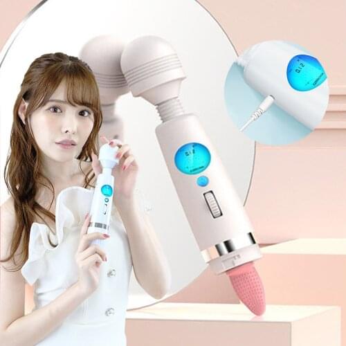 Japan Female Sex Toys Big Magic Wand Vibrator G Spot For Women Clitoris Stimulator Massager USB Charging Fidget Toys Tongue Lick