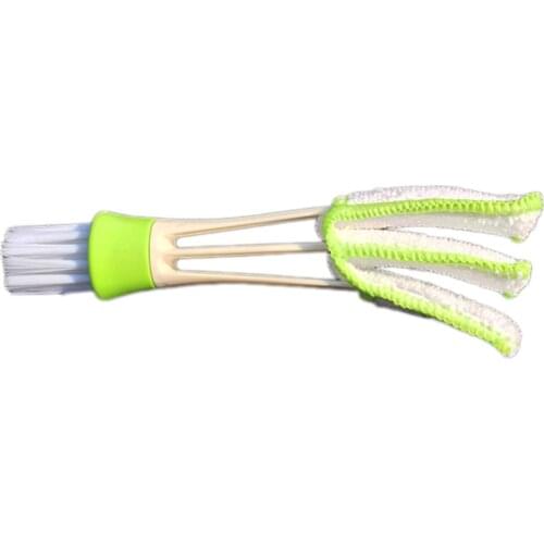1Pcs Car DIY New Plastic Car Air Conditioning Vent Blinds Cleaning Brush For Series Part Accessories Green Color 2*3.3*4*16.5cm