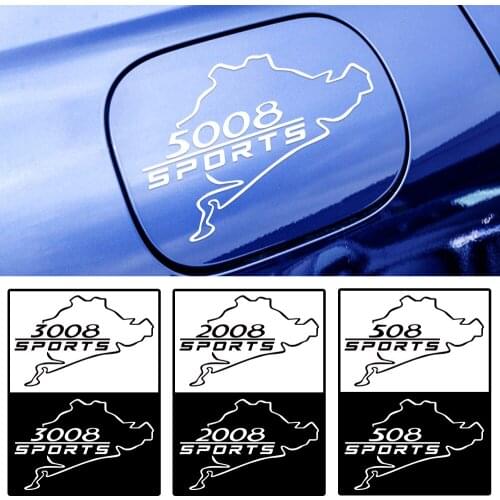 1PCS For Peugeot 206 207 208 306 307 308 508 106 107 108 2008 3008 5008 Car Fuel Tank Cap High Quality Waterproof Sticker