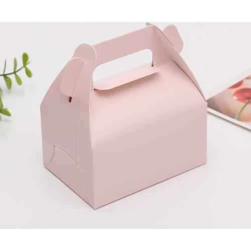 10pcs /kraft gift box cake West Point white dessert brown pink green packaging paper cup wedding party portable paper box carton