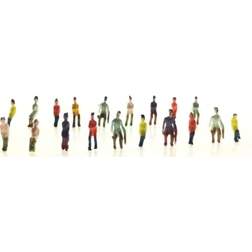 100pcs 1/150 Sitting Color ABS Plastic N Train Toy Miniature Statue Building Model Train Series Diorama Design Materails