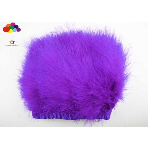 2 meter high quality turkey feather purple trim ribbon 15-20cm/6-8inch wide for skirt wedding dress party DIY crafts carnival