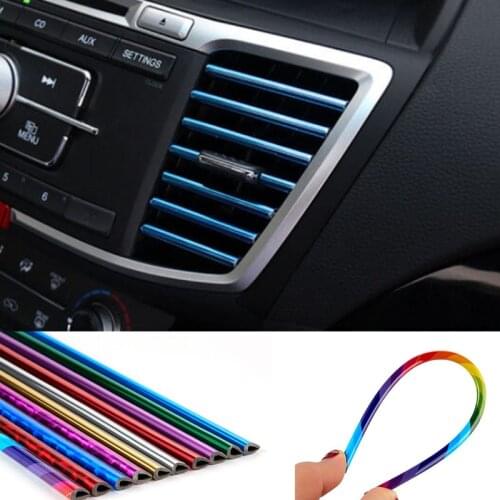 2020 Car styling Car Air Conditioner Outlet Vent Decoration Strip for KIA Rio K2 K3 K4 K5 KX3 KX5 Cerato,Soul,Forte,Sportage R