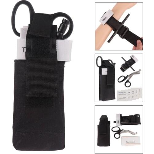 4Pcs/set Outdoor Portable Emergency Tourniquet Strap Military Tactical Hunting Hiking First Aid Release One Hand Tourniquet Set