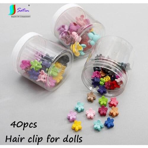 Diameter 1.5cm Small Hairpin Red Blue Green Multicolor DIY Manual Accessories Doll Hair Decoration Clip 40 PCS A0203F