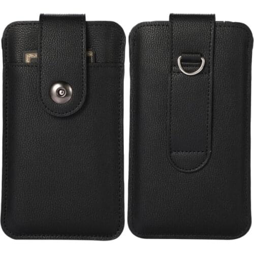 Universal Holster Belt Phone Case 5.2-7.2 inch For Samsung S21 S20 S10 Plus Note 20 10 9 For Iphone Smartphone Leather Waist Bag