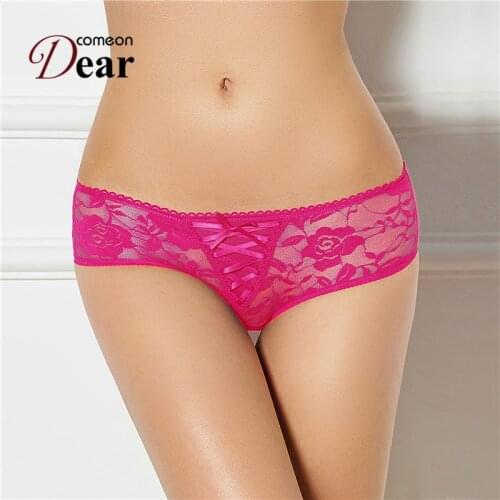 Comeondear Women Underwear Sexy Panties Plus Size Lace Underwear Crotchless M-6XL Ropa Interior Femenina Women Briefs PA5116