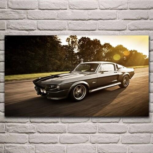Canvas Paintings 1967 Mustang Shelby GT500 Eleanor Super Car Posters Wall Art for Living Room Home Decor (No Frame)