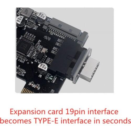 Motherboard USB3.019P/20P to TYPE-E90 Degree Adapter Chassis Front TYPEC Plug-in Port USB Header Adapter