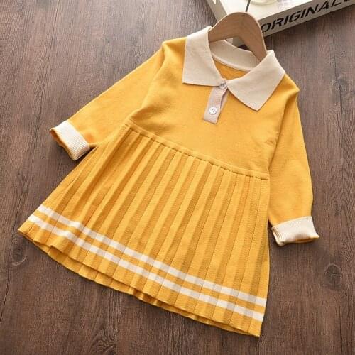 Menoea Kids Sweater Dress 2020 Winter Style Children Design For Girl Costume Tops Kids Dress For Autumn Girls Wool Dress 2-7Y