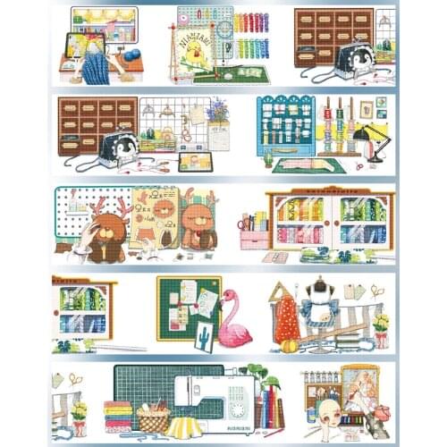 Lovely Bear Journal Washi Masking Tapes for Card Making DIY Scrapbooking Label Stickers