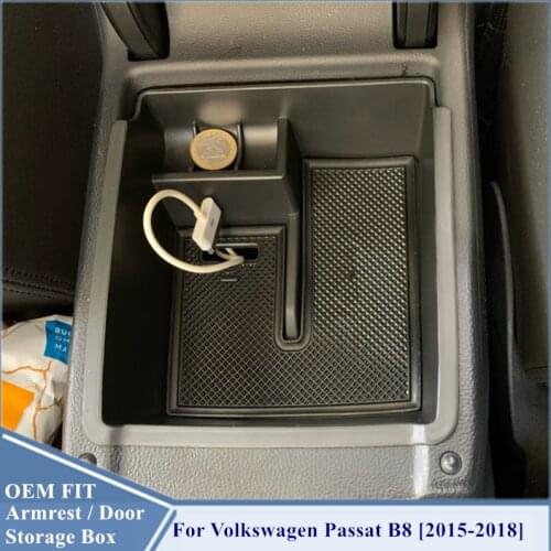 Passat B8 Console Armrest Storage Organizer Passat B8 2015 2016 2017 2018 Armrest Box For VW Volkswagen Passat B8 Accessories
