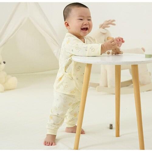 The spring and autumn period and the new born baby pajamas non-trace cotton underwear newborn baby clothes