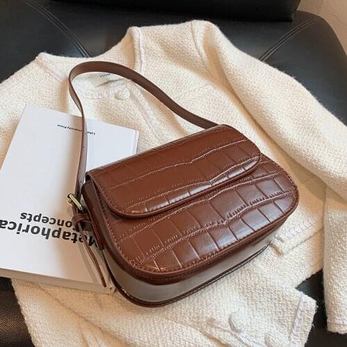 Popular Bags 2021 New Autumn Fashion Ladies Luxury High-quality Simple Retro One-shoulder Underarm Messenger Small Square Bag